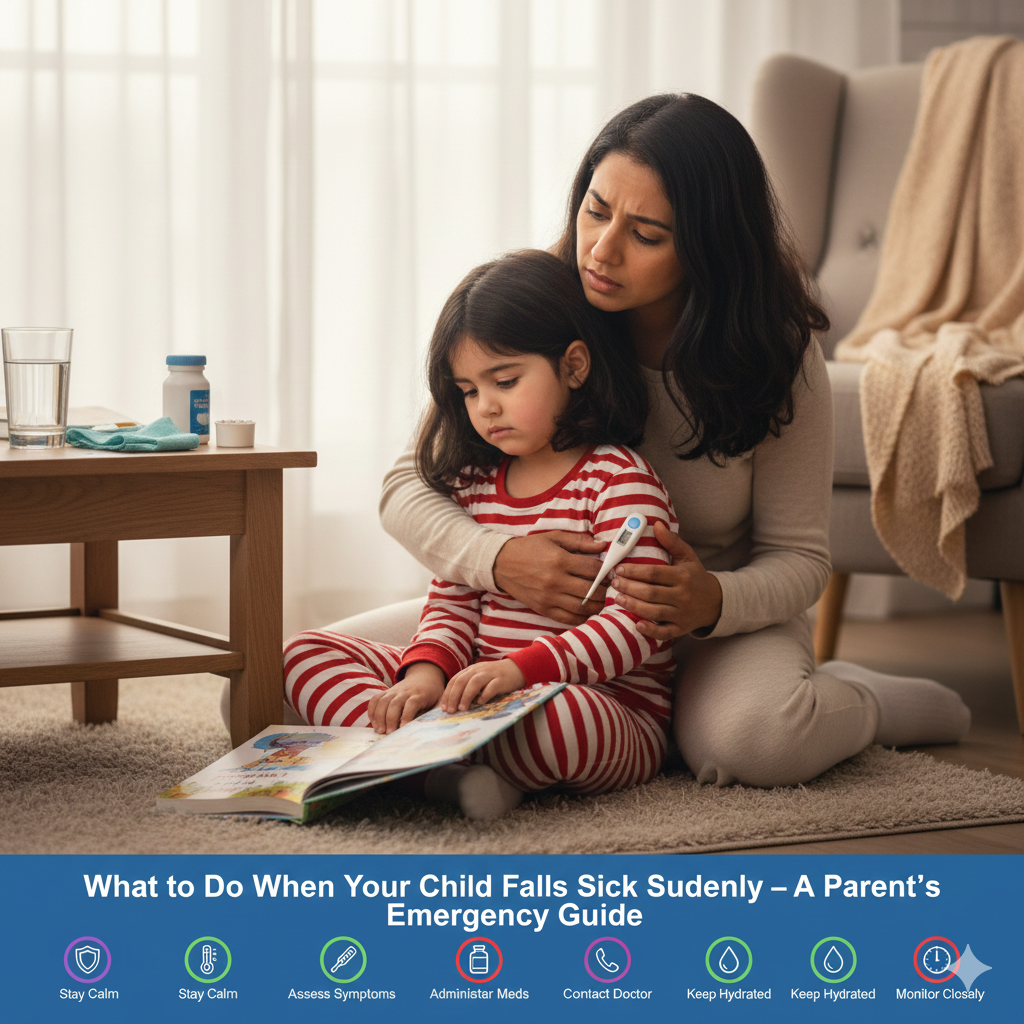 What to Do When Your Child Falls Sick Suddenly – A Parent’s Emergency Guide